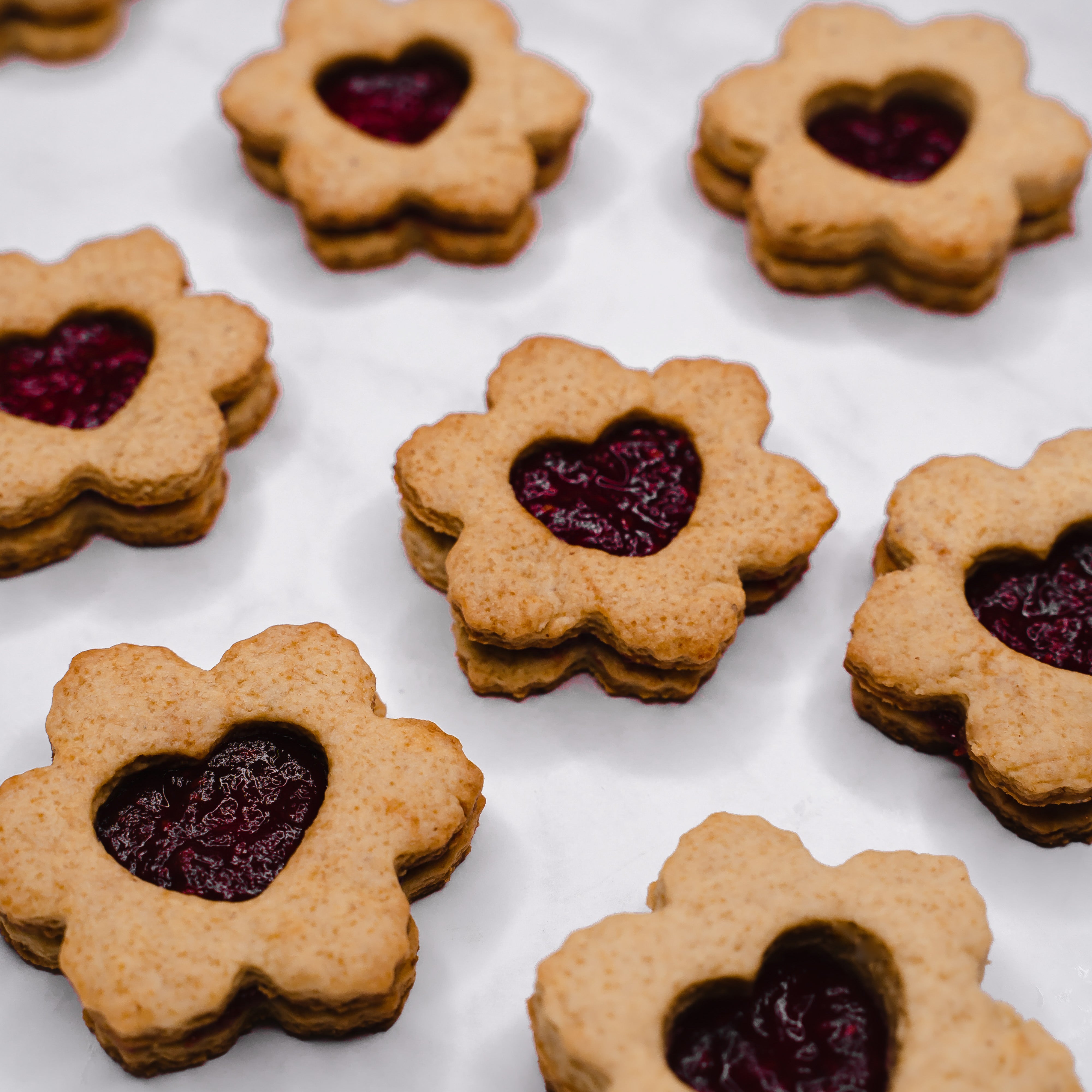 Linzer Raspberry Jam Cookies - RAW Nutritional