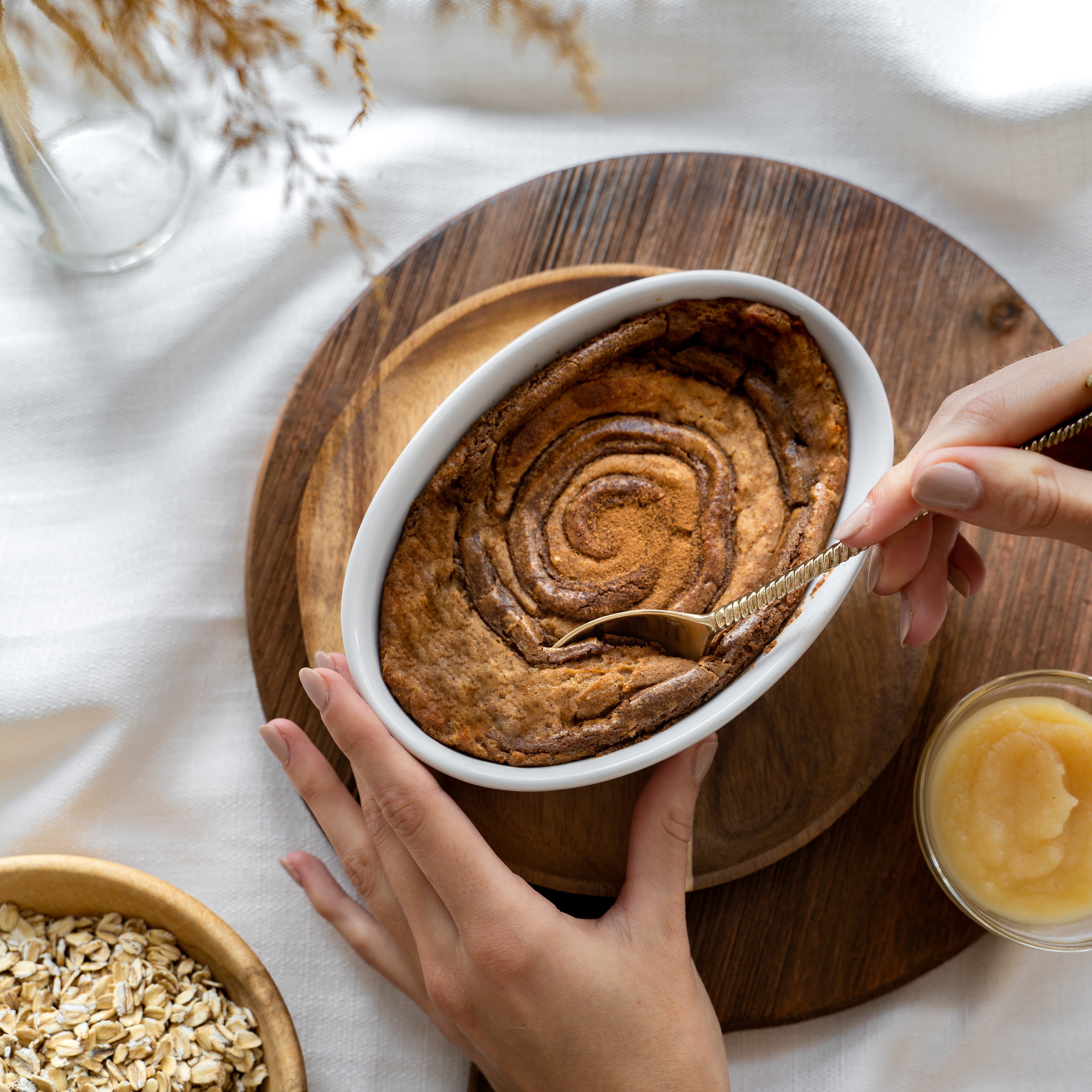 Cinnamon Bun Flavored Baked Oatmeal - RAW Nutritional