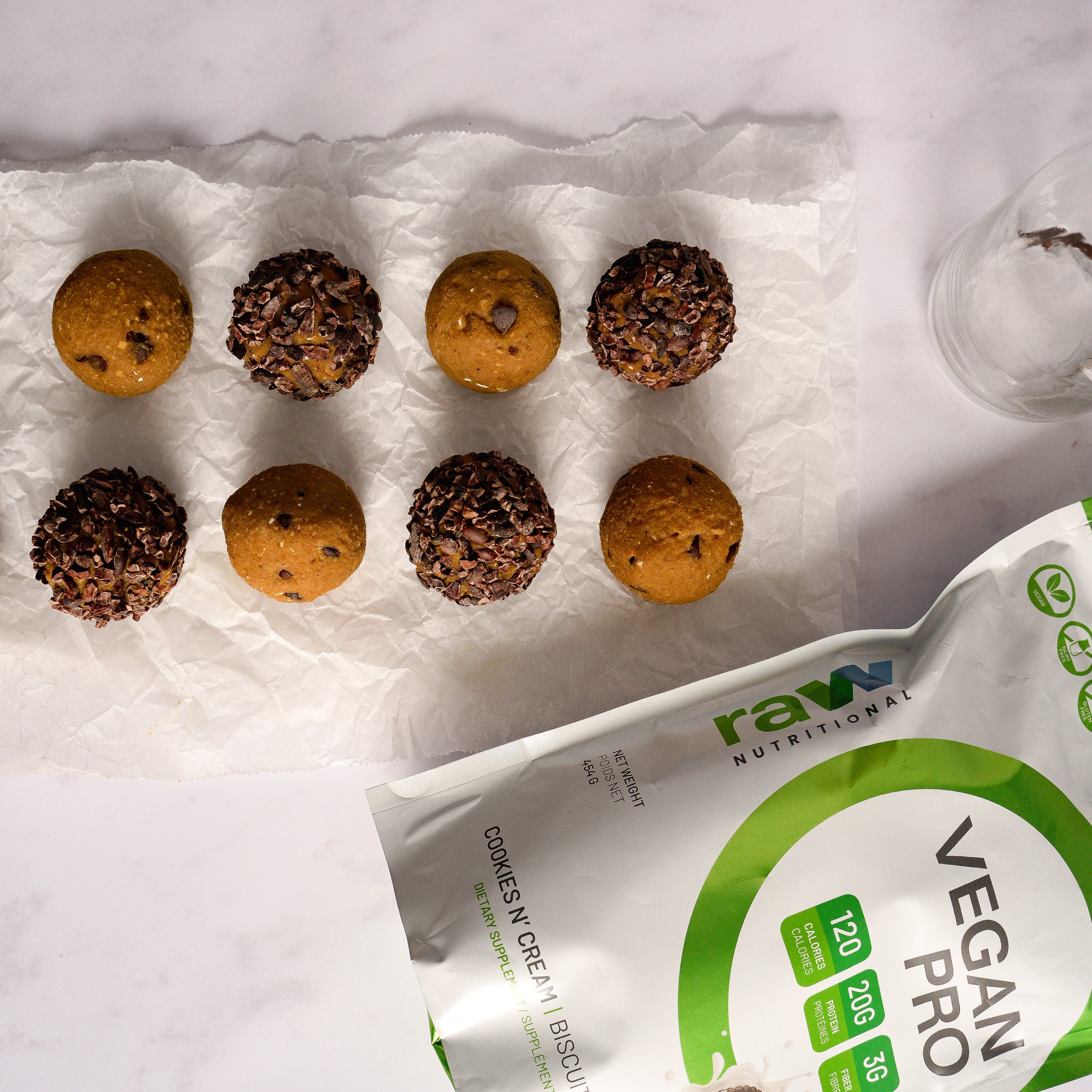 No-bake cookie dough energy balls - RAW Nutritional