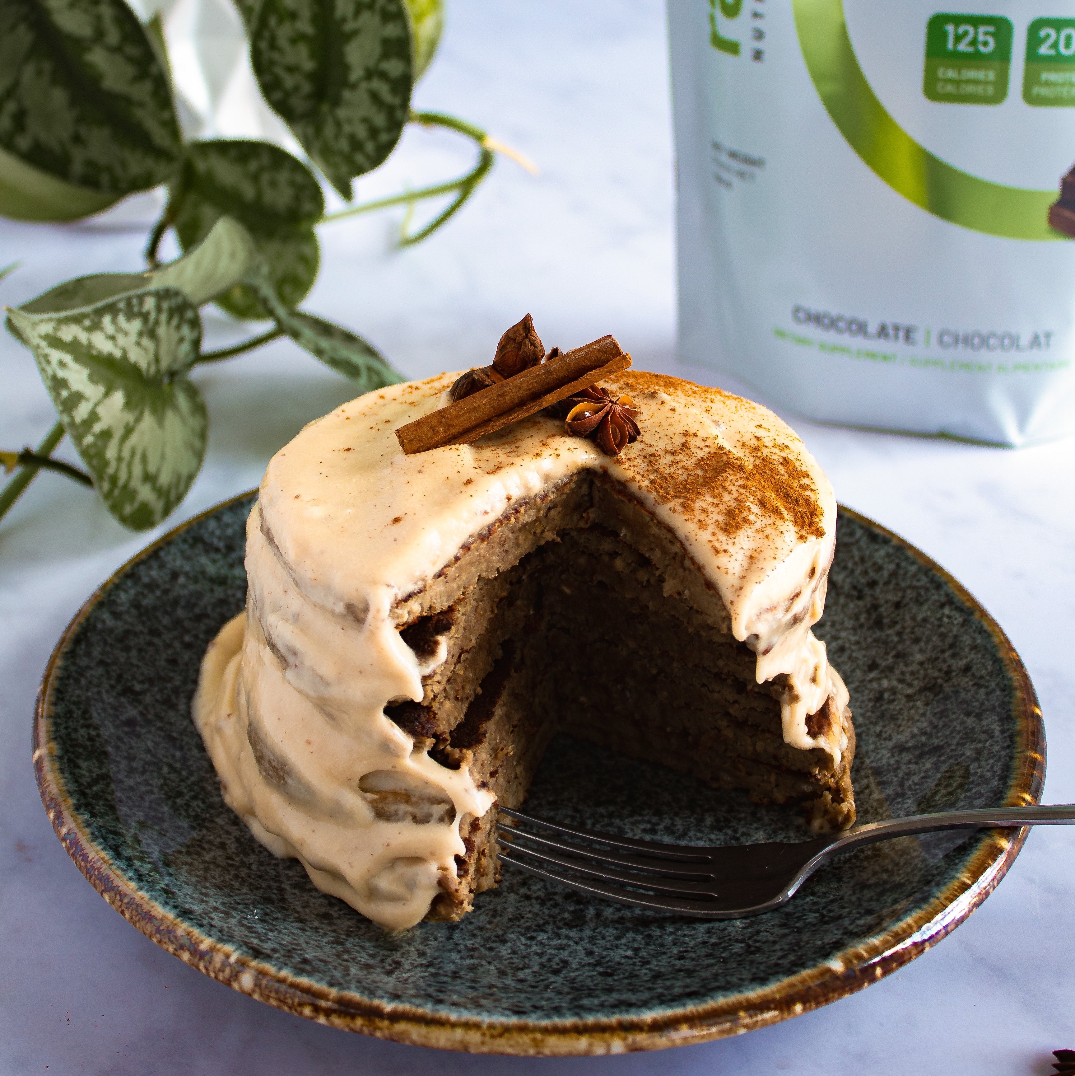 Protein pancakes (with coconut yogurt topping) - RAW Nutritional