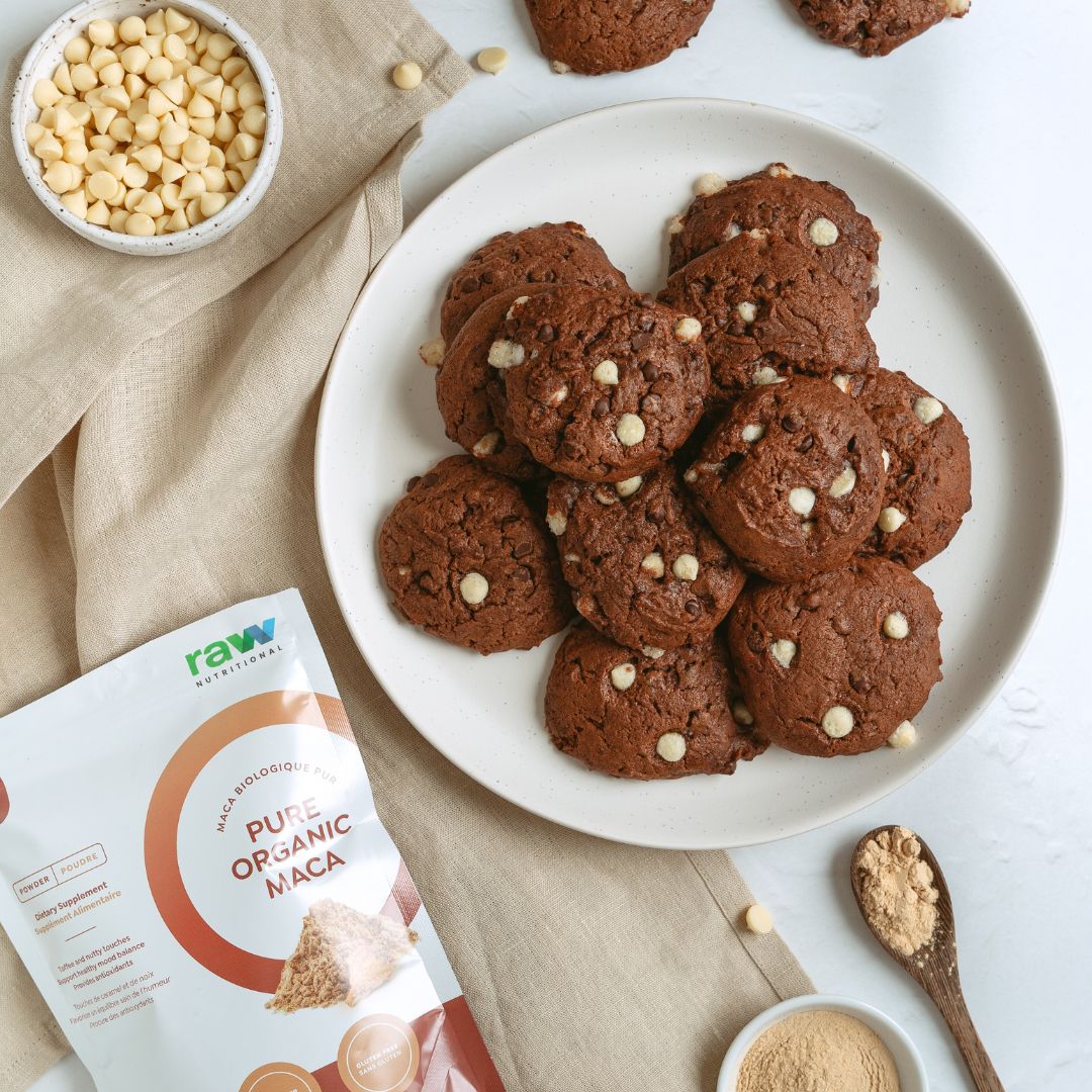 Maca Double Chocolate Chip Cookies – RAW Nutritional