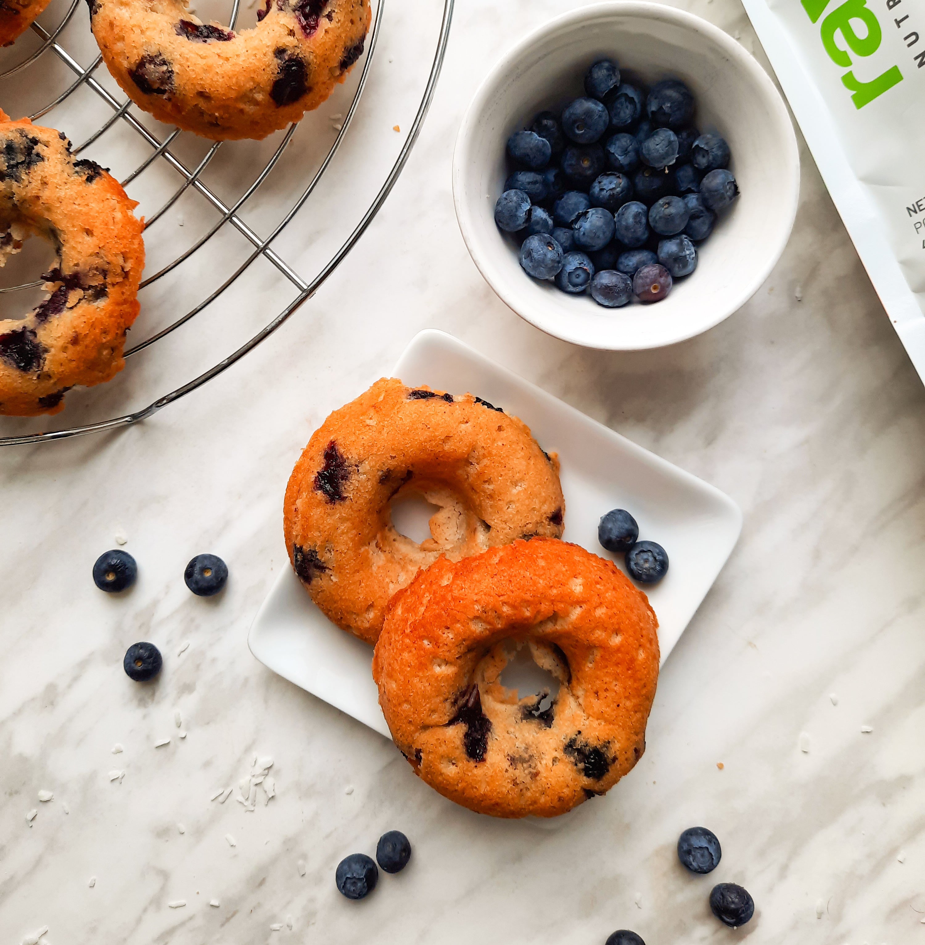 Blueberry, Lemon & Vanilla Donuts - RAW Nutritional