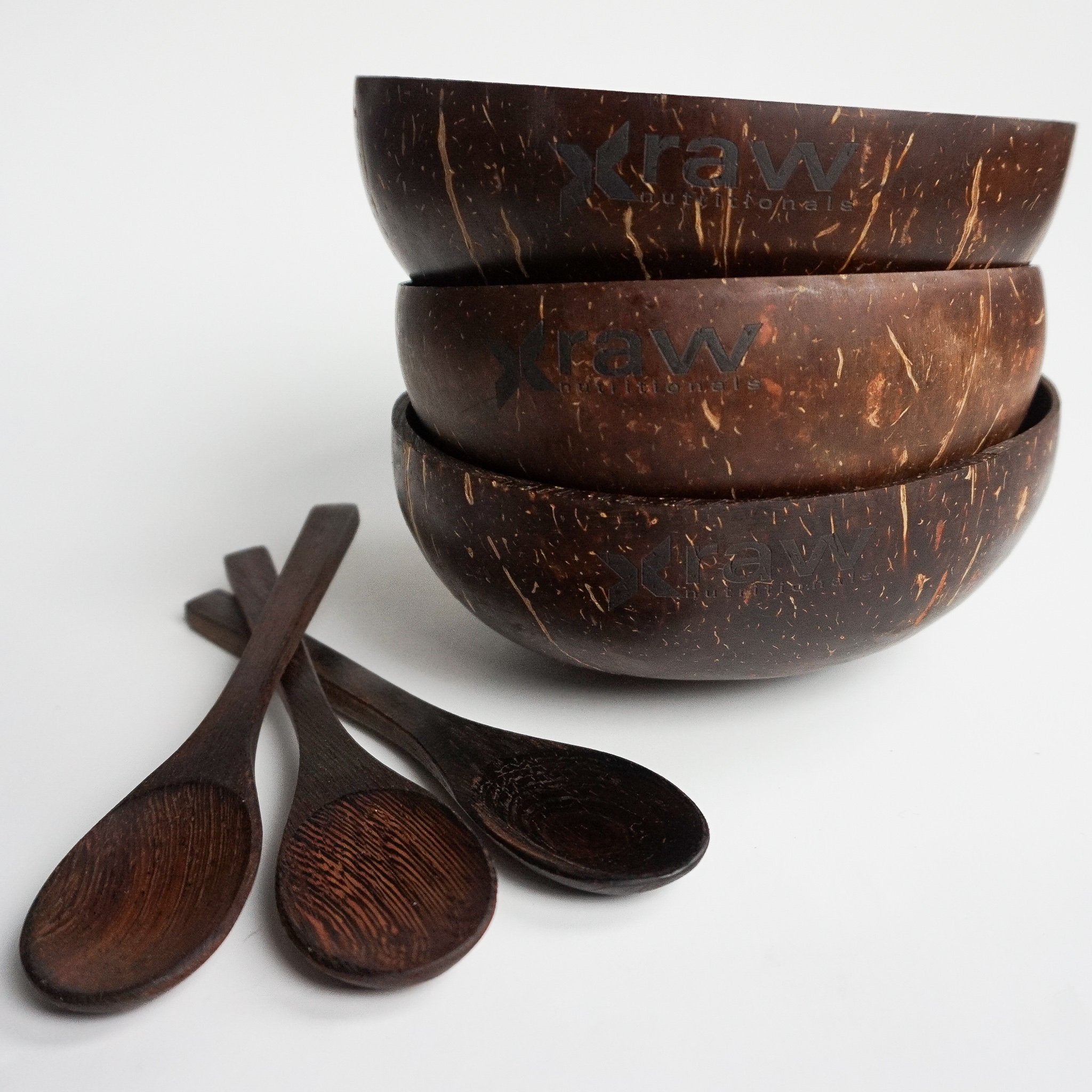 Coconut Bowls And Wooden Spoons